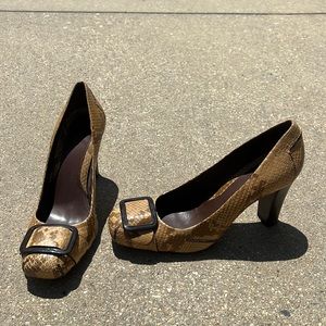 Cole Haan Shoes Heels Tan Brown Leather